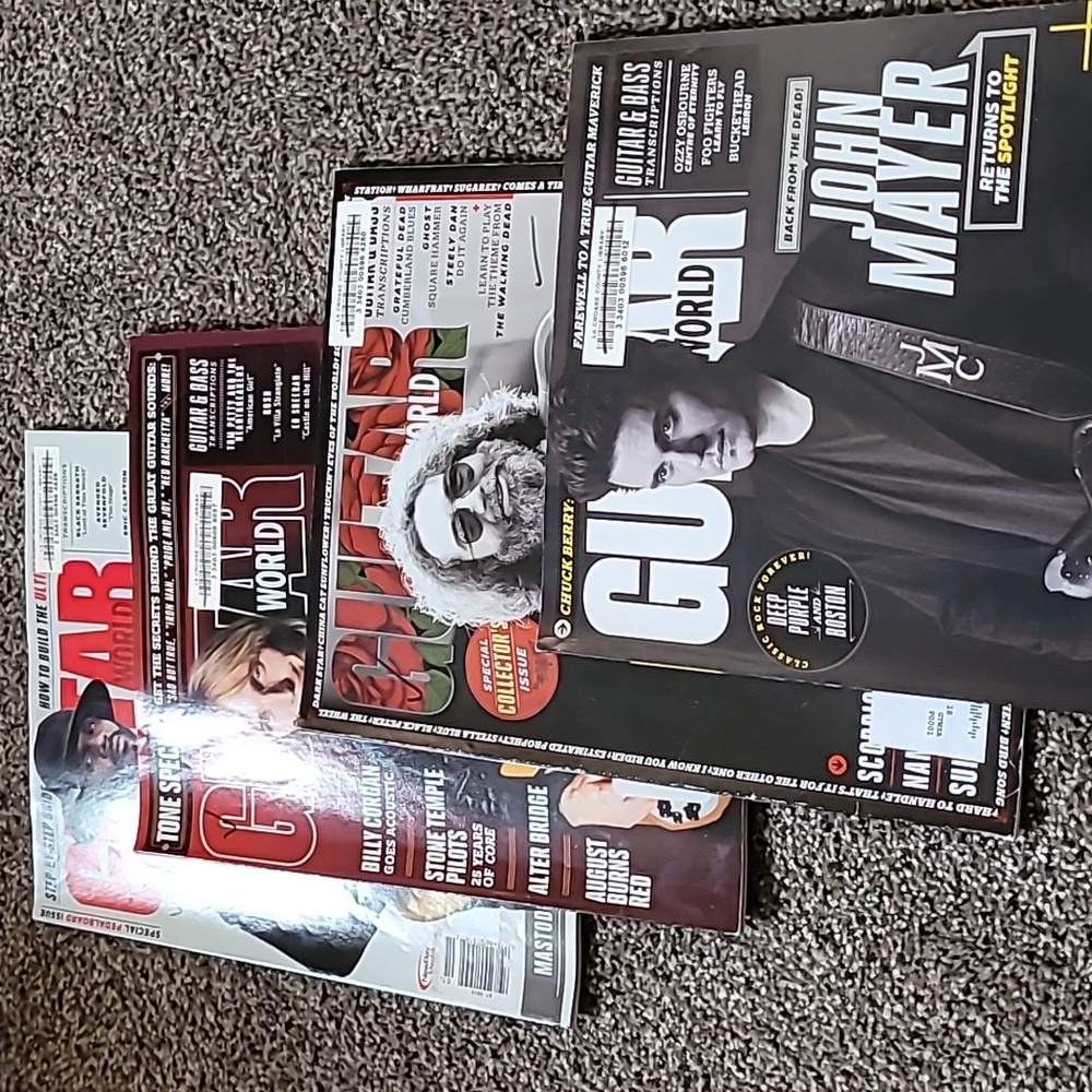 Guitar World four back issues. John Mayer Tom Petty grateful dead